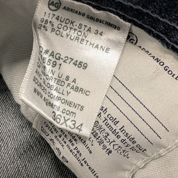 AG ADRIANO GOLDSCHMIED the graduate tailored leg jeans 36